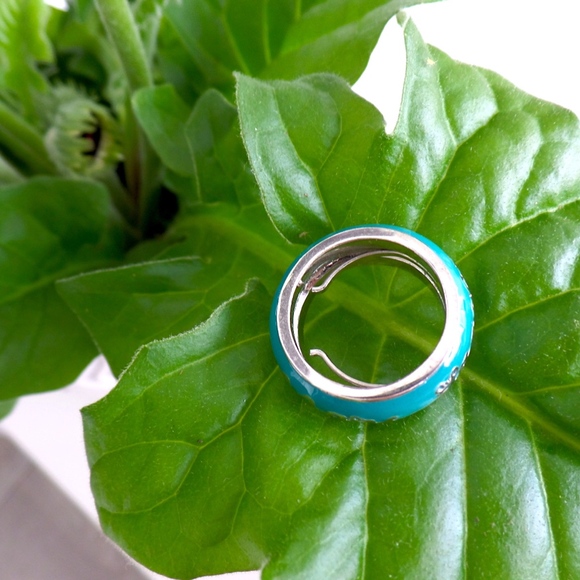 Marc Jacobs Turquoise Ring with Cursive Writing - Picture 2 of 2